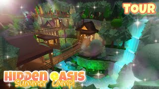 Renovated Hidden Oasis Summer Camp  TOUR  Bloxburg [upl. by Pansie]