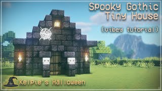 Kelpies Halloween 🎃👻 Spooky Gothic Tiny House 🏠 Minecraft Cottagecore Goth Witch Aesthetic Tutorial [upl. by Coffee]