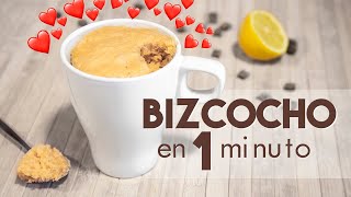 BIZCOCHO en MICROONDAS 🍞  ¡en 1 Minuto Postres SIN HORNO [upl. by Irvine123]