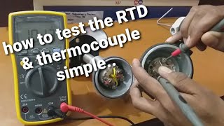 how to check the RTD and thermocouple with multimeter PT100 RTD Ktype thermocouple [upl. by Blalock]