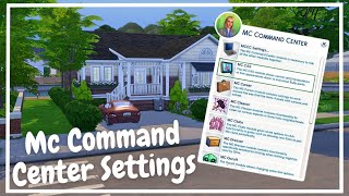 Mc Command Center Settings for better gameplay amp Townies  The Sims 4 [upl. by Neyud]