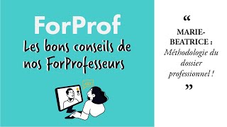 Dossier Professionnel amp CRPE 2021  conseils et méthodologie [upl. by Ahsasal]