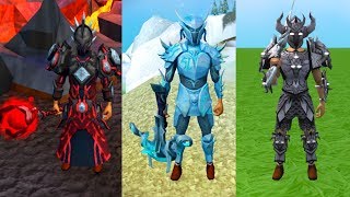 All Dyed T92 Weapons and Armour Thirdage Blood Ice Shadow and Barrows – RuneScape 3 [upl. by Hairehcaz239]