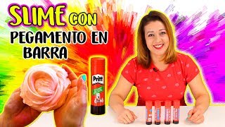 Slime con pegamento en barra  Experimentos caseros con slime  Glue Stick Slime [upl. by Sedecram]