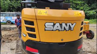 SANY SY35U working video sany India mini excavator [upl. by Hniht]