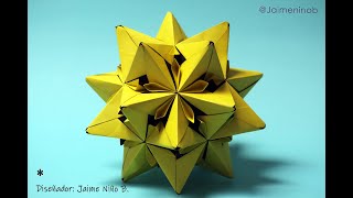 Kusudama jazmín  Icosaedro estrellado davinciano [upl. by Curzon496]