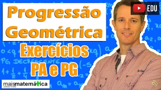 Progressão Geométrica PG Exercícios de PA e PG Simultaneamente Aula 8 de 8 [upl. by Camilia639]