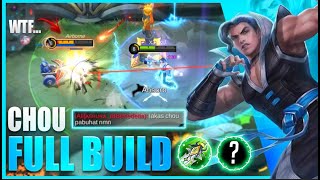 Chou HIGH DAMAGE Chou FULL DAMAGE BUILD and EMBLEM 2021  MLBB [upl. by Suiramaj]