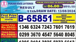 Punjab State Dear 100 Monthly lottery result live  Punjab State Dear 100 Monthly lottery result [upl. by Berwick84]