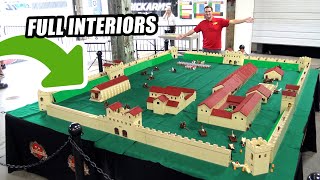 Huge LEGO Roman Fort with Amazing Full Building Interiors [upl. by Enyrhtac]