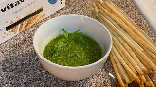 SALSA DE PESTO CASERA  pesto sauce recipe RECETA ITALIANA [upl. by Etac]