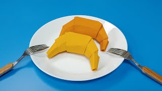 바삭쫄깃 크루아상 접는방법종이접기  네모아저씨 Croissant origami [upl. by Anawit]