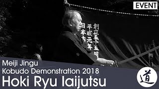 Hoki Ryu Iaijutsu  Ariwaka Shigeru  Meiji Jingu Kobudo Demonstration 2018 [upl. by Sidnak2]