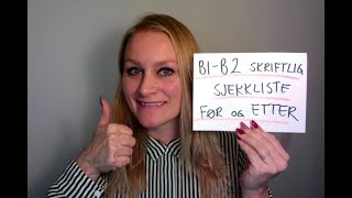 Video 477 Sjekkliste for B1B2 norskprøve skriftlig før og etter [upl. by Baldwin953]