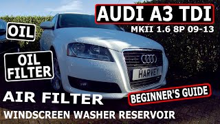 Audi A3 TDI Oil and Filters Change 0913 16 8P A Beginners Guide [upl. by Mcwilliams831]