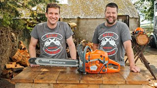 Husqvarna 592 XP® Chainsaw UNBOXING and First Cut 592XP [upl. by Skippie]