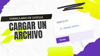 Adjuntar archivos en Google Forms [upl. by Grindle]