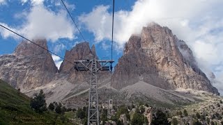 Mit dem Sassolungo Korblift zur Langkofelscharte  Südtirol 1 August 2014 [upl. by Krefetz423]