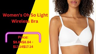 Hanes ComfortFlex Fit Womens Oh So Light Wireless Bra with Comfort Foam All Review In USA 2023 [upl. by Ribak]