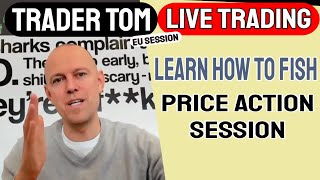 Trader Tom Live Trading  Price Action Session [upl. by Linoel]