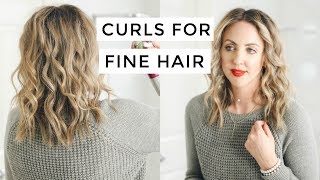 How To Curls for Fine Hair Easy Voluminous Hair Tutorial [upl. by Croydon217]