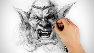 Orc Drawing  Timelapse [upl. by Odidnac100]