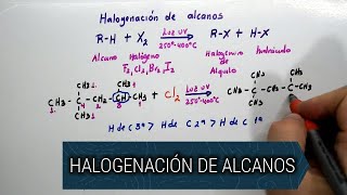 HALOGENACIÓN DE ALCANOS [upl. by Dimond]