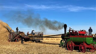 Reding Family Threshing rebuilding the old equipment [upl. by Epolenep]