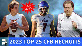 Top 25 Recruits In 2023 Recruiting Class amp Where They Signed  College Football National Signing Day [upl. by Arada667]