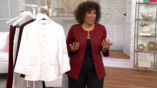 BEAUTIFUL BY Lawrence Zarian Pearl Embellished Tunic on QVC [upl. by Marjy]