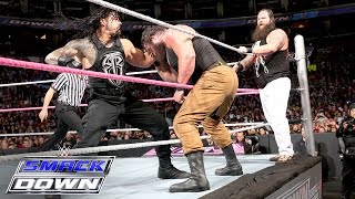 Roman Reigns amp Randy Orton vs Bray Wyatt amp Braun Strowman SmackDown Oct 8 2015 [upl. by Leuas297]