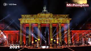 Silvester Feuerwerk 2020 2021 Berlin  Willkommen 2021  ZDF [upl. by Kimball]