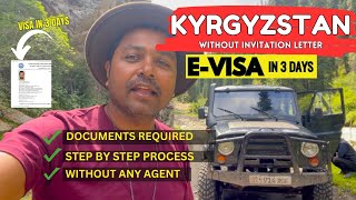 KYRGYZSTAN E VISA FOR INDIAN WITHOUT INVITATION  How to apply Kyrgyzstan transit visa kyrgyzstan [upl. by Celesta]