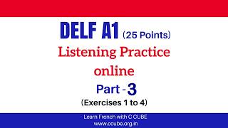 DELF A1 Listening Exam Sample Paper Part 3  DELF A1 French Comprehension Orale Examen Practice [upl. by Renelle992]