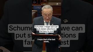 Schumer I hope we can put the fantasy of stolen elections to rest [upl. by Xino]