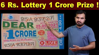 6 RS Ticket Win 1 Crore Prize  Nagaland State Lottery  Punjab State Lottery  earning lottery [upl. by Nodnek14]