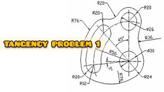 TANGENCY 1 in  Technical drawing  Engineering drawing [upl. by Akayas366]