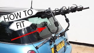 HOW TO FIT BOOT MOUNTED BIKE CYCLE CARRIER RACK  BMW MINI ONE COOPER [upl. by Edorej]