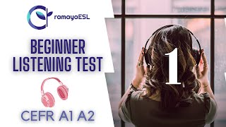 English Listening Test 1  CEFR A1  A2  Beginner Level [upl. by Asen]