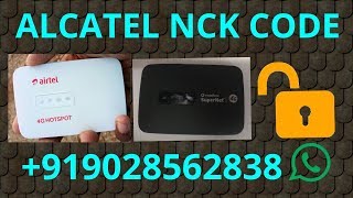 NCK Code for Alcatel MW40CJ 4G LTE Smart Wifi Hub [upl. by Suk]