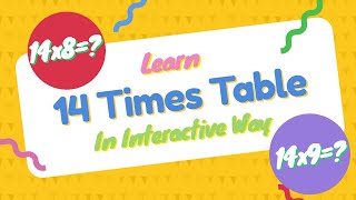 14 Times Table Quiz  Learn 14 Multiplication Table [upl. by Frankie]