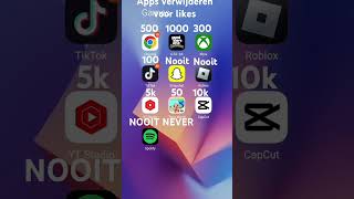 apps verwijderen voor likes [upl. by Lehcer]