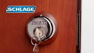 Schlage  Instalación Cerrojo de Seguridad [upl. by Namlaz]