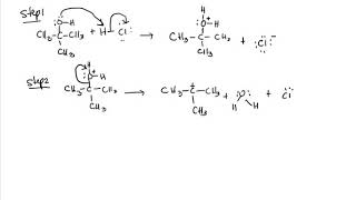 SN1 reaction between 2methyl2propanol and HCl [upl. by Hendel]