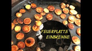 Feuerplatte einbrennen von grillrostcom  lockergrillende [upl. by Kersten574]