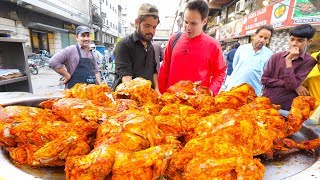 Street Food IFTAR in Karachi for RAMADAN EXTREME Chicken Chargha  IFTARI Street Food in Pakistan [upl. by Golliner]