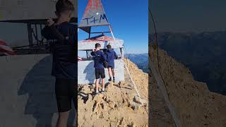 Mount Timpanogos summit on September 1st wasatchfront utah mountains nature wasatchmountains [upl. by Corron]