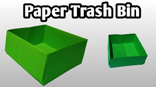 How to Make a Paper Trash Bin  Origami Trash Bin Tutorial [upl. by Teik946]