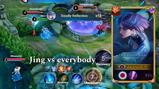 JING VS EVERYBODY☠️ Deadly reflection diatas 10 hampir 5 kali selama match  akaneeHOK  HOKGlobal [upl. by Mcilroy]