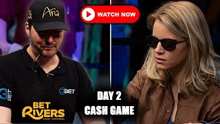 Phil Hellmuth Torelli Brunson Hall ♠️♦️Day 2 Cash Game Livestream Poker [upl. by Ylrebmyk]